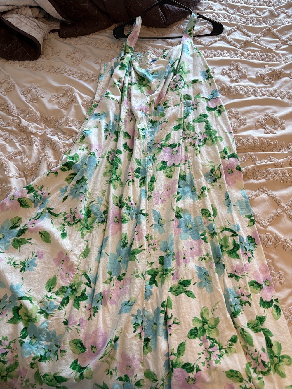 Old Navy Floral Maxi Dress in Green, Blue and Lavender